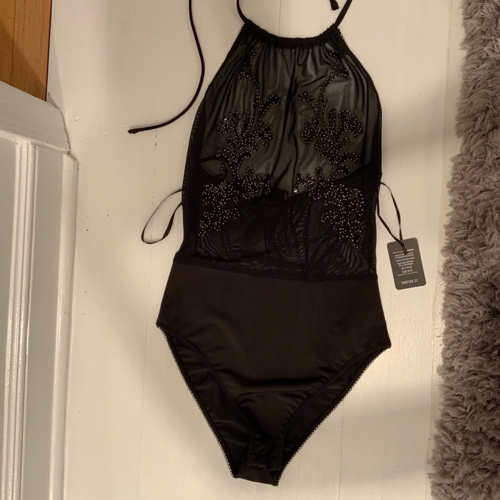 Mesh Halter Top Bodysuit